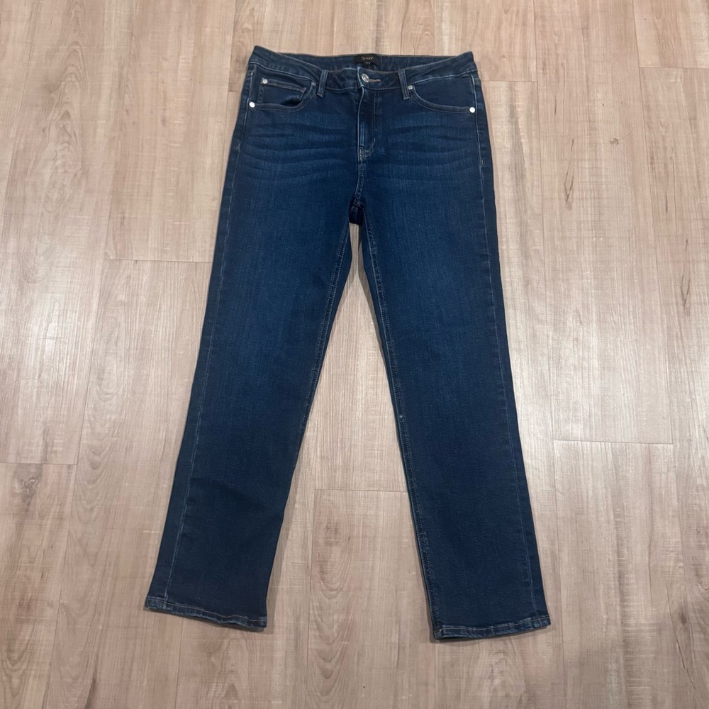 Quince Women's Straight Leg Jeans in Dark Blue Size 30